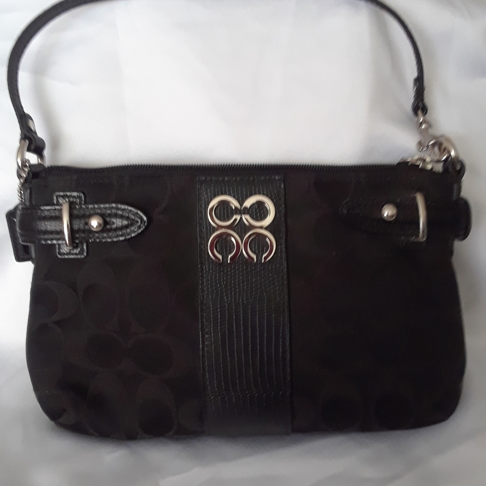 Coach black mini bag